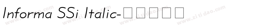 Informa SSi Italic字体转换